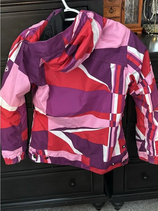 686 Women’s Pink, Purple & Red Colorblock Ski Jacket - Picture 2 of 3